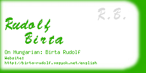 rudolf birta business card